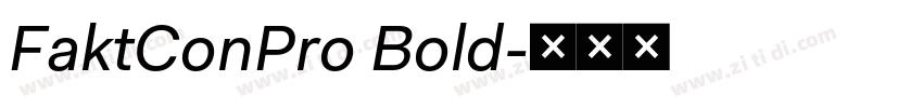 FaktConPro Bold字体转换